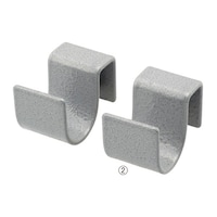 アズワン フェンスフレーム HSIL用角バー取付金具 4個 61542502 61542502 1セット