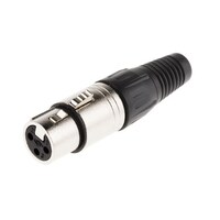 RS Pro XLRコネクタ メス 3極 ストレート 銀めっき 458002 458002 1個