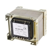 RS Pro シャーシ取り付けトランス 1次 230V ac 2次 12V ac 電力 200VA 503950 503950 1個