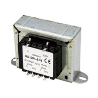 RS Pro シャーシ取り付けトランス 1次 230V ac 2次 24V ac 電力 50VA 504638 504638 1個