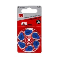 RS Pro ボタン電池 空気亜鉛電池 1.4V 1袋(6個入) 8010730 8010730 1袋