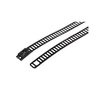 RS Pro 結束バンド 225mm x 7 mm 黒 ポリエステルコーティングしたステンレススチール 1袋(100個入) 121652 121652 1袋