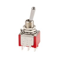 RS Pro トグルスイッチ OnOn DPDT パネルマウント 5 A @ 250 V ac ハンダ端子 394475 394475 1個