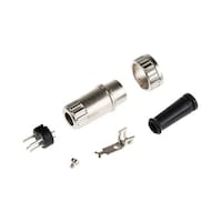 RS Pro Dinプラグ Plug 4極 ケーブルマウント 491015 491015 1個