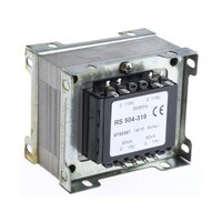 RS Pro シャーシ取り付け電源トランス1次:115V ac 230V ac2次:15V ac電力:100VA 504319 504319 1個