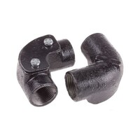 RS Pro コンジット インセプションエルボー 黒 スチール 1袋(5個入) 606125 606125 1袋