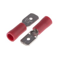 RS Pro ファストン端子 オス タブサイズ6.35 x 0.8mm 厚さ0.8mm 幅6.35mm 0.5 → 1.5mm2 22 → 16AWG 1袋(100個入) 1251952 1251952