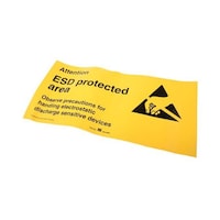 RS Pro ESDポスター 黒/黄 ビニール Attention Esd Protected Area 600 x 300mm 3643650 3643650 1個