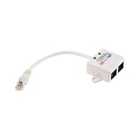 2ポート RJアダプタ Cat5e シー