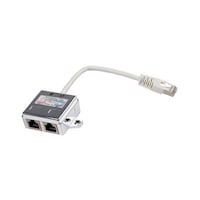 2ポート RJアダプタ Cat5e シー