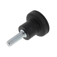 RS Pro ノブ付ねじ 丸形 M5 x 16 直径:21mm 黒 1袋(10個入) 4488886 4488886 1袋