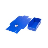 RS Pro 収納ボックス 高さ 100mm 幅 150mm 深さ 300mm PPツインウォール 青 1箱(25個入) 6173198 6173198 1箱