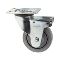 RS Pro スイベルキャスター タイヤ材 ゴム 取付けプレートサイズ 100 x 85mm 6667567 6667567 1個