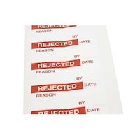 RS Pro 粘着剤付きラベル 140枚入り 赤 白 Rejected 7587995 7587995 1袋