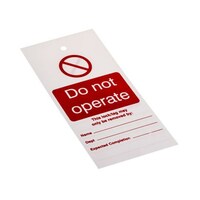 RS Pro ロックアウトタグ ’Do not operate’ 1袋(10個入) 7924509 7924509 1袋