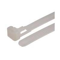 RS Pro 結束バンド, 150mm x 7.6 mm, ナチュラル, ナイロン 66 1袋(100個入) 8111612 8111612 1袋