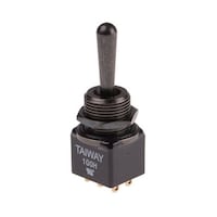 RS Pro トグルスイッチ (オン)オン(オン) 双極双投(DPDT) PCB 5 A @ 250 V ac 8200526 8200526 1個