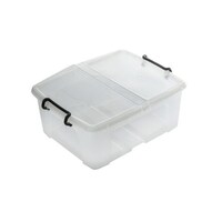 RS Pro 収納ボックス 24L, 190mm x 395mm x 500mm ポリマー 透明 1袋(5個入) 8252325 8252325 1袋