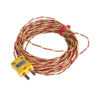 RS Pro 熱電対センサ, Kタイプ ミニチュアプラグ, 75°C → +250°C, 10m ANSI 8479763 8479763 1個