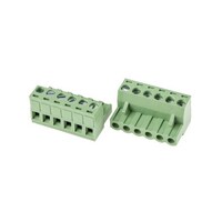 RS Pro 基板用端子台, 5mmピッチ , 1列, 6極, 緑 1袋(5個入) 8971174 8971174 1袋