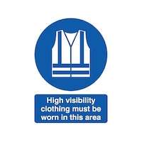 RS Pro 必須標識 High VisibilityText 英語語 PP硬質プラスチック 青/白 148 x 210mm 7631686 7631686 1個