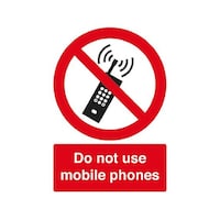 RS Pro 禁止標識 PP硬質プラスチック製 黒/赤/白 148 x 210mm 7631737 7631737 1個