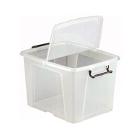 RS Pro 収納ボックス 40L 320mm x 395mm x 500mm ポリマー 透明 1袋(5個入) 8252329 8252329 1袋