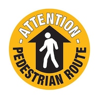 RS Pro 危険警告標識 Attention  Pedestrian Route 英語 PVC 黄 8735931 8735931 1個