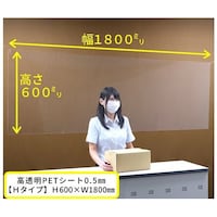 アズワン 吊り下げパーテーション Hタイプ H600×W1800 高透明PET樹脂 HtypePartition HtypePartition 1枚