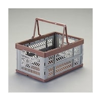 アズワン 388x266x200mm/15L 折畳コンテナ(取手付/維・茶) EA506AK56 EA506AK56 1個