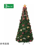 アズワン ポップアップクリスマスツリー レッド H145×W70cm 281941 281941 1セット