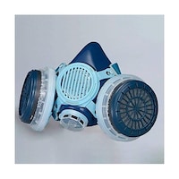 アズワン 直結型防毒マスク(2缶式/伝声器付) EA800MX12 EA800MX12 1個