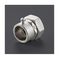 アズワン 1/2”xE19 ねじ無しコネクター(ストレート/薄鋼/ステンレス) EA947SL104 EA947SL104 1個