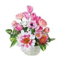 アズワン パステルチューリップ盛カゴアレンジ 造花 3315111 3315111 1個