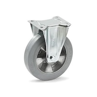 アズワン 200mm キャスター(固定金具/弾性タイヤ) EA986CM200 EA986CM200 1個