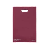 アズワン 手提げポリ袋ハード型 エンジ 19×28cm 100枚入 617822611 617822611 1枚