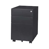 アズワン スチール製デスクワゴン ブラック 618013311 618013311 1台