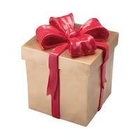 アズワン プレゼントボックスモチーフ ゴールド 幅34cm 4895101 4895101 1個