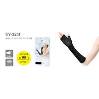 おたふく手袋 指なしメッシュセミロング