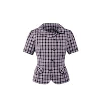 オーバーブラウス ピンク×ブラック 19号