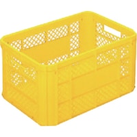三菱ケミカルインフラテック ヒシ SB型コンテナ(メッシュタイプ) W612×D421×H319 黄 黄