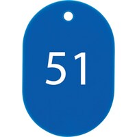 オープン工業 OP 番号札 小 番号入り51ー75 青 (25枚入)