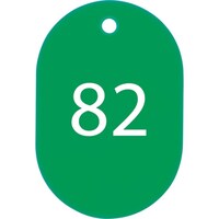 オープン工業 OP 番号札 小 番号入り76ー100 緑 (25枚入)
