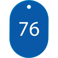オープン工業 OP 番号札 小 番号入り76ー100 青 (25枚入)