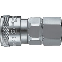 日東工器 日東 ハイカプラ 鋼鉄製 ニトリルゴムNBR(SG)(おねじ取付用ソケット)相手側R1/2 耐圧力2.0Mpa(00309)