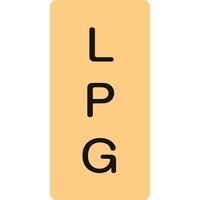 日本緑十字社 緑十字 JIS配管識別明示ステッカー LPG HT722S 60×30mm 10枚組 アルミ