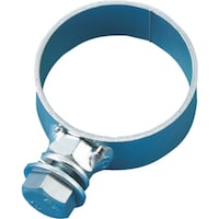 日本緑十字社 緑十字 ポール用標識取付金具(片面表示用) 金具381 適合径:38.1mmΦ スチール製