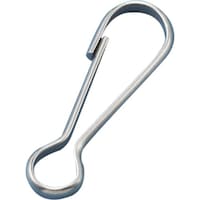 日本緑十字社 緑十字 スナップ(ナスカンフック) 金具06 11×34mm 10個組 スチール製