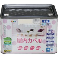 アサヒペン アサヒペン NEW水性インテリアカラー屋内カベ用 5L ミルキーホワイト