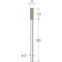 リューター リューター 軸付ラビン砥石(一般用)R4812粒度(#):180